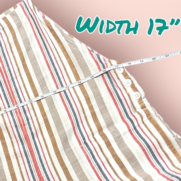 🎉HP!🎉Volcom striped romper in cream, grey-teal, peach/pink and tan. Size XS 🌺 - Picture 6 of 13